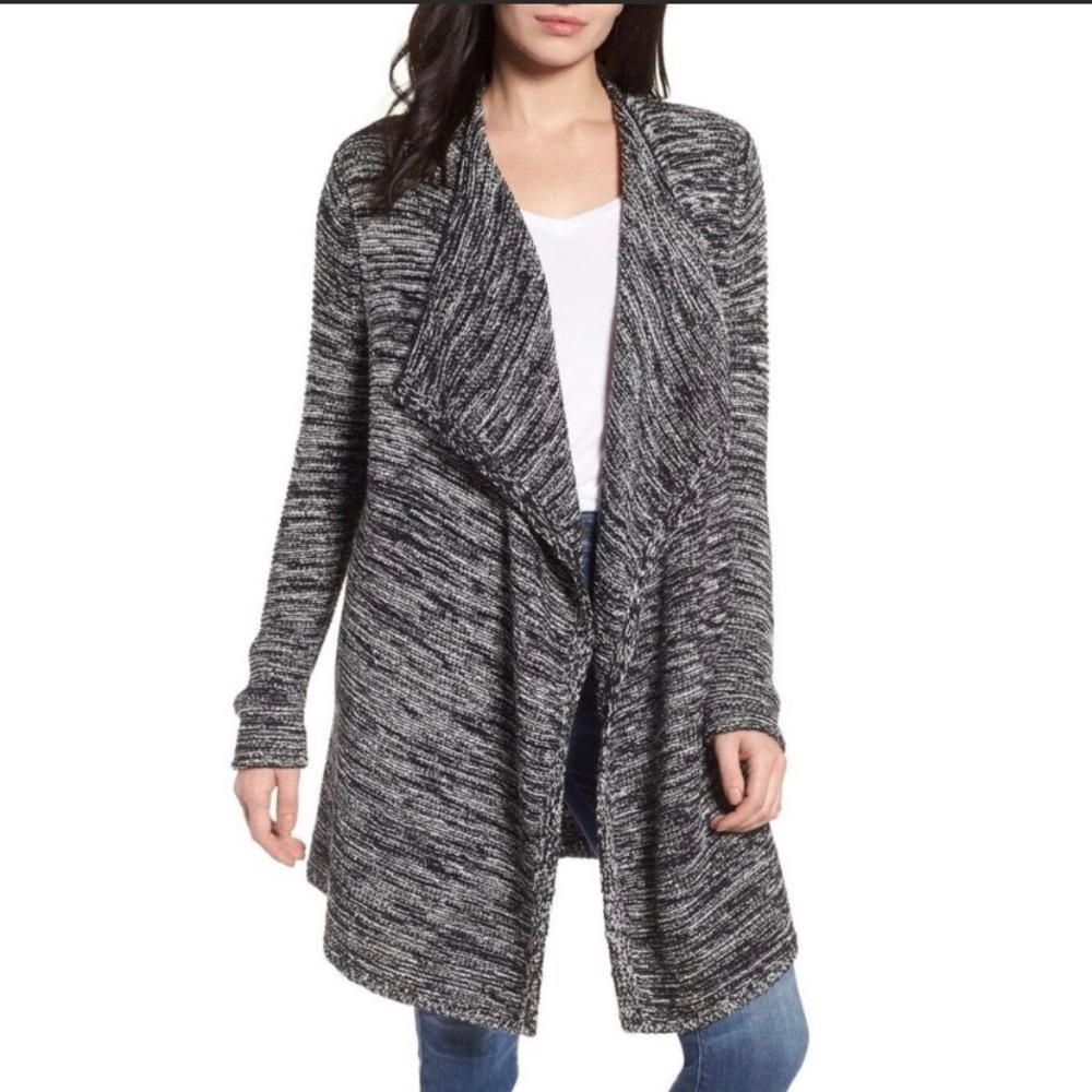 Caslon Open Drape Front Long Cardigan Sweater